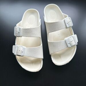 Birkenstock white rubber sandal